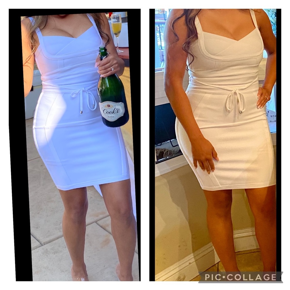 White bandage dress size L